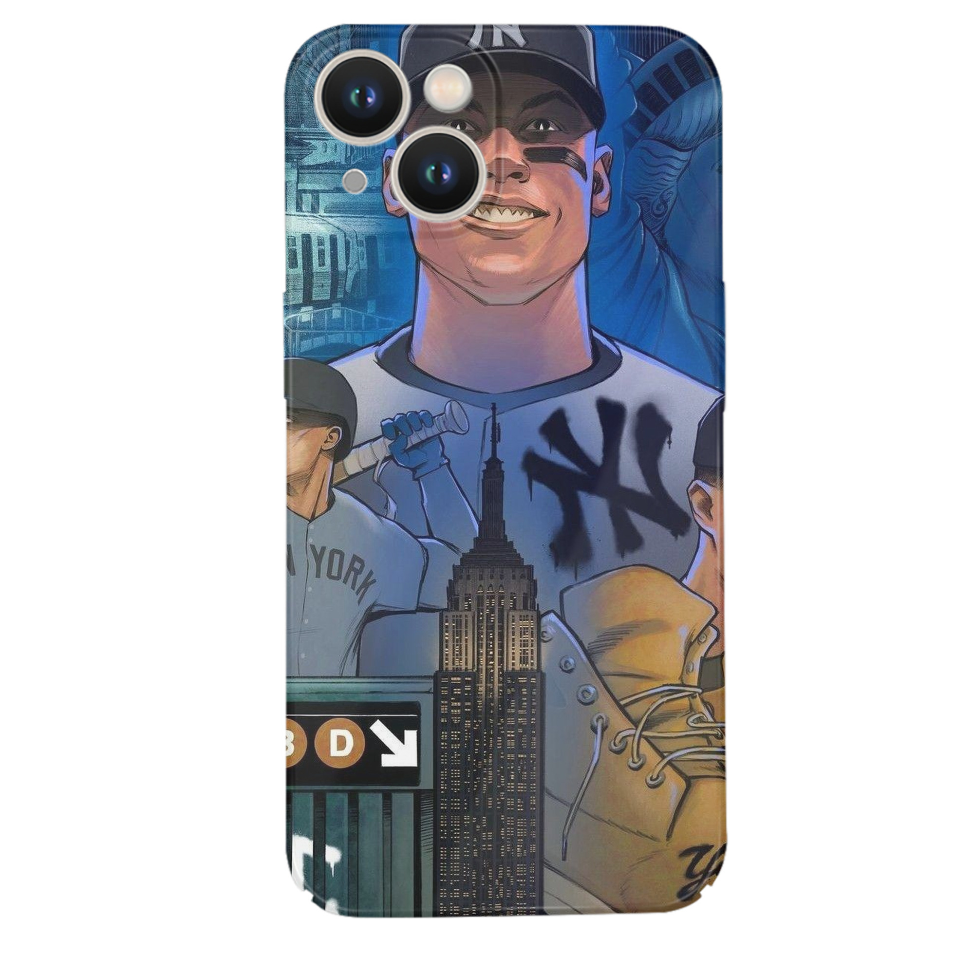 New York Yankees 298 IPhone 14 Series Full-Cover Hard Case – Shockproof With Raised Camera Protection – Precise Cutouts, Wireless Charging Compatible – Durable, Anti-Yellowing, Easy To Clean